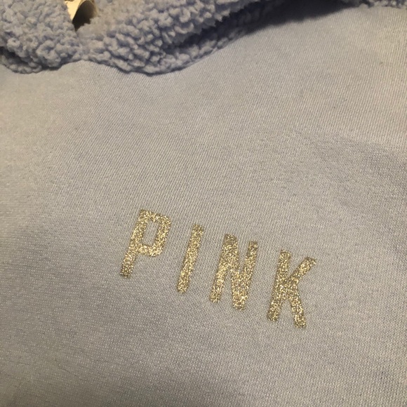 Victoria’s Secret PINK Sherpa Cropped Hoodie M - Picture 4 of 6
